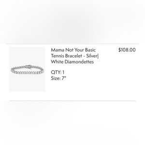 Silver and White Tennis Bracelet